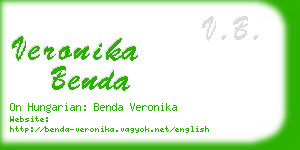 veronika benda business card